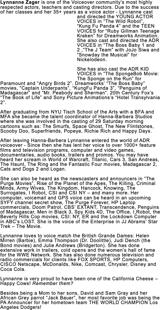 Lynnanne Zager is one of